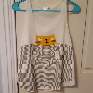 Adorable cat tank top